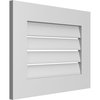 Ekena Millwork Vertical Surface Mount PVC Gable Vent: Functional, w/ 3-1/2"W x 1"P Standard Frame, 24"W x 18"H GVPVE24X1801SF